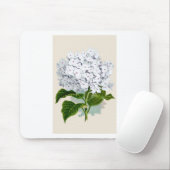 Witte hydrangea flaconpreparaten Illustraties Muismat (Met muis)