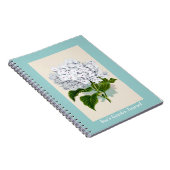 Witte hydrangea flaconpreparaten Illustraties Notitieboek (Rechterzijde)