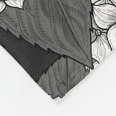 Witte hydrangea fleece deken (Hoek)