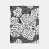 Witte hydrangea fleece deken (Voorkant)