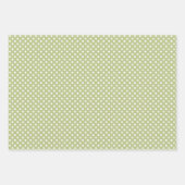 Witte Hydrangea Gingham en Polka Dot Patroon Inpakpapier Vel (Voorkant 3)