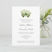Witte Hydrangea Grand Millennial Joint Baby shower Kaart (Staand voorkant)