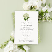 Witte Hydrangea Grand Millennial Vrijgezellenfeest Kaart