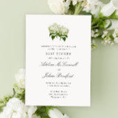 Witte Hydrangea Grandmillennial Dubbel Baby shower Kaart