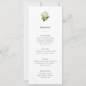 Witte Hydrangea Grandmillennial Menu Kaart (Voorkant)