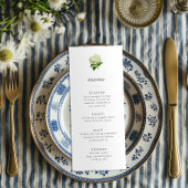 Witte Hydrangea Grandmillennial Menu Kaart