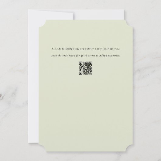 Witte Hydrangea Grandmillennial Vrijgezellenfeest Kaart (Achterkant)