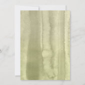 Witte Hydrangea Groen Baby Douche Uitnodigingen (Achterkant)