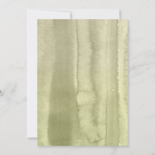 Witte Hydrangea Groen Baby Douche Uitnodigingen (Achterkant)