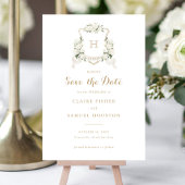 Witte Hydrangea Groene Krans Save the Date Kaart