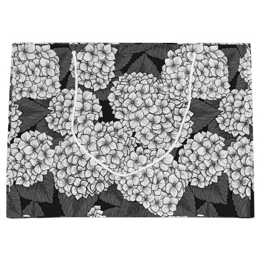 Witte hydrangea groot cadeauzakje (Voorkant)