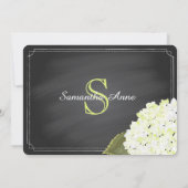 Witte Hydrangea Jar Krijtbord Vrijgezellenfeest Kaart (Achterkant)