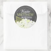 Witte Hydrangea krijtbord bruiloft label (Tas)