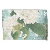 Witte hydrangea kussensloop (Voorkant)