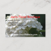  witte Hydrangea Mountain Laurel Flowers Visitekaartje (Voorkant)