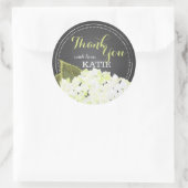 Witte Hydrangea op Chalkboard Dank u Sticker (Tas)