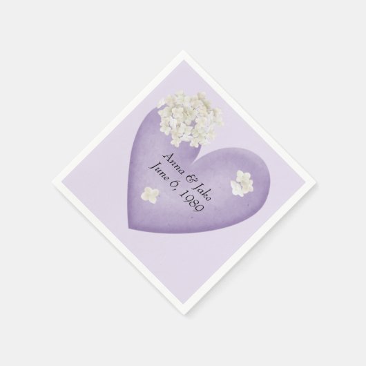 Witte hydrangea op Jubileum Servet (Hoek)