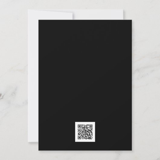 Witte Hydrangea QR-code Oefen Diner Uitnodiging (Achterkant)
