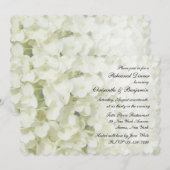 Witte Hydrangea repetitie diner uitnodiging (Voorkant / Achterkant)