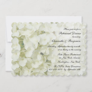 Witte Hydrangea repetitie diner uitnodiging