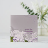 Witte hydrangea/romantische trouwuitnodigingen kaart (Staand voorkant)