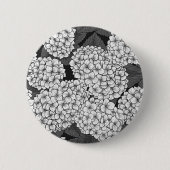 Witte hydrangea ronde button 5,7 cm (Voorkant)