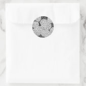 Witte hydrangea ronde sticker (Tas)