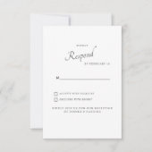 Witte Hydrangea Seafoam Huwelijks RSVP Kaartje (Voorkant)