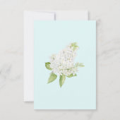 Witte Hydrangea Seafoam Huwelijks RSVP Kaartje (Achterkant)
