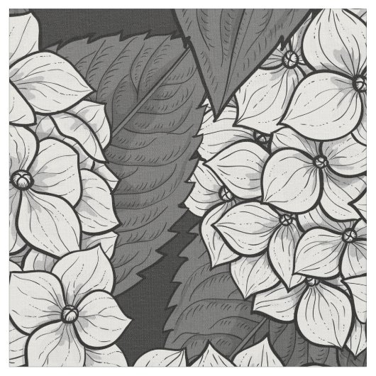 Witte hydrangea stof (Close Up)