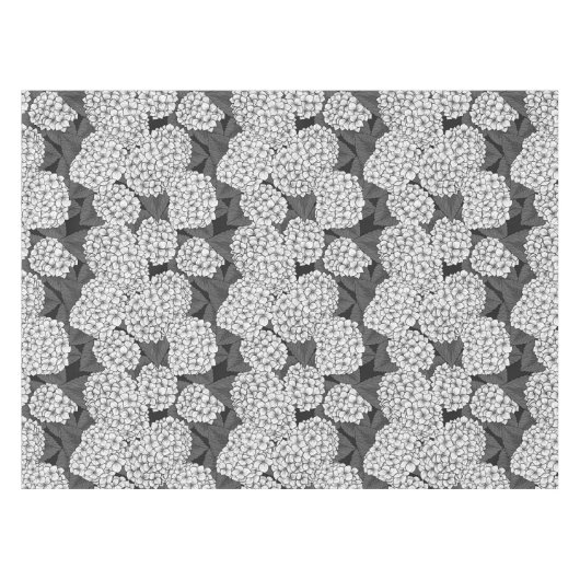 Witte hydrangea tafelkleed (Voorkant (Horizontaal))