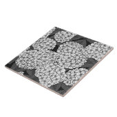 Witte hydrangea tegeltje (Zijkant)