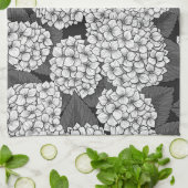 Witte hydrangea theedoek (Gevouwen)