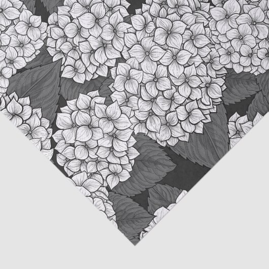 Witte hydrangea tissuepapier (Detail)