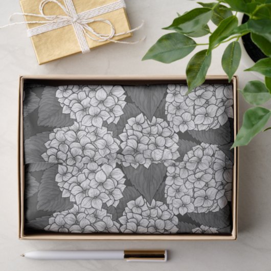 Witte hydrangea tissuepapier (Geschenk)
