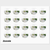 Witte Hydrangea Trouw Dank Je Ronde Sticker (Vel)