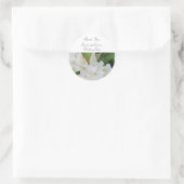 Witte Hydrangea Trouw Dank Je Ronde Sticker (Tas)