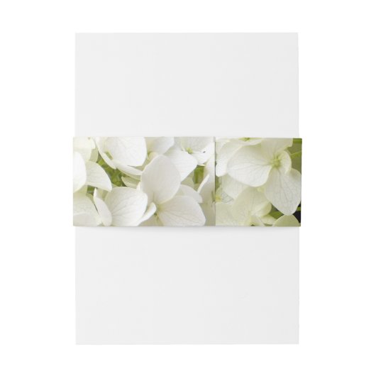 Witte Hydrangea Trouw Suite Uitnodigingen Wikkel (Achterkant Voorbeeld)