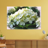 *~* Witte Hydrangea TV2 Art Stretched Canvas Print (Insitu (Woonkamer))