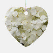 Witte Hydrangea Verloving Keramisch Ornament (Achterkant)