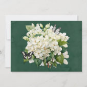 Witte Hydrangea vlinder bewaar de datumkaarten Kaart (Achterkant)