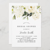 Witte Hydrangea Vrijgezellenfeest Kaart (Voorkant / Achterkant)