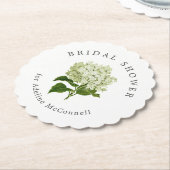 Witte Hydrangea Vrijgezellenfeest Kartonnen Onderzetters (Gekanteld)