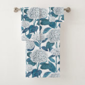 Witte hydrangea waterverf bad handdoek (Insitu)