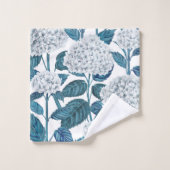 Witte hydrangea waterverf bad handdoek (Wasdoekje)
