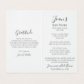 Witte Hydrangea Waterverf Begrafenis Gebed Visitekaartje (Binnenkant ongevouwen)