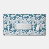Witte hydrangea waterverf bureaumat (Keyboard & Muis)