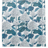 Witte hydrangea waterverf douchegordijn (Voorkant)