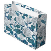 Witte hydrangea waterverf groot cadeauzakje (Voorkant Gekanteld)