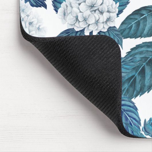 Witte hydrangea waterverf muismat (Hoek)